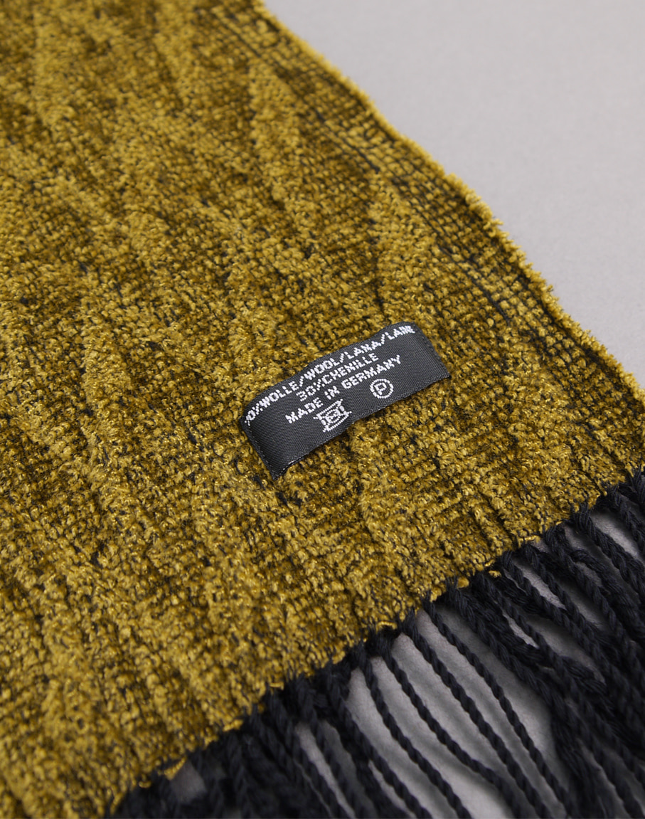 GERMANY Made Wool&amp;CHENILLE Blend Muffler