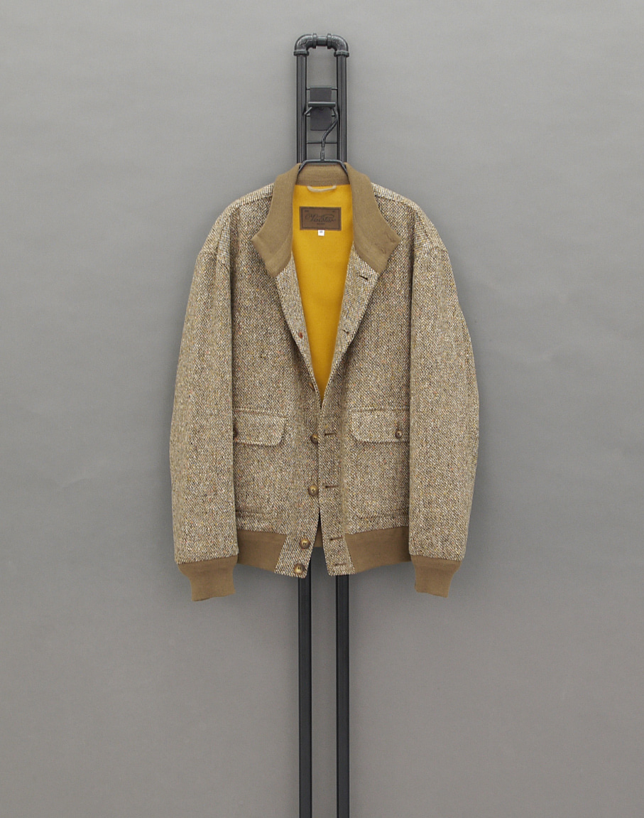 Valstar  Wool Donegal Tweed A-1 Blouson Jacket