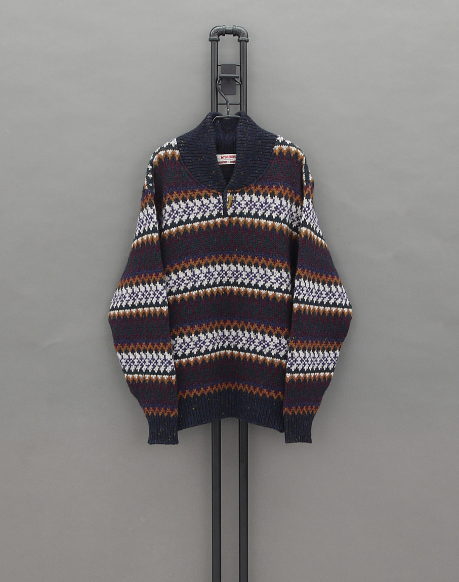 McGREGOR 90&#039;s Heavy Wool Button Collar Sweater