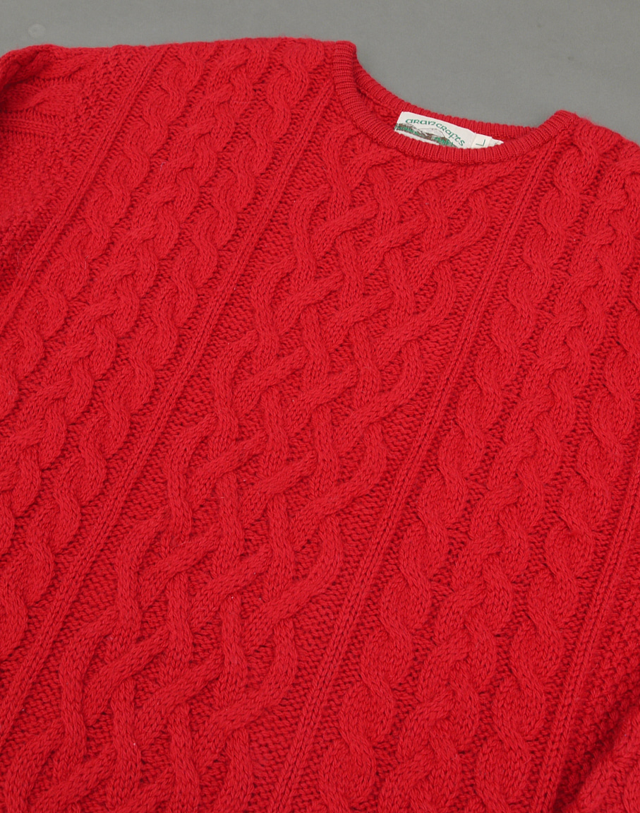 AranCrafts Cashmere Blend ARAN Knit Fisherman Sweater