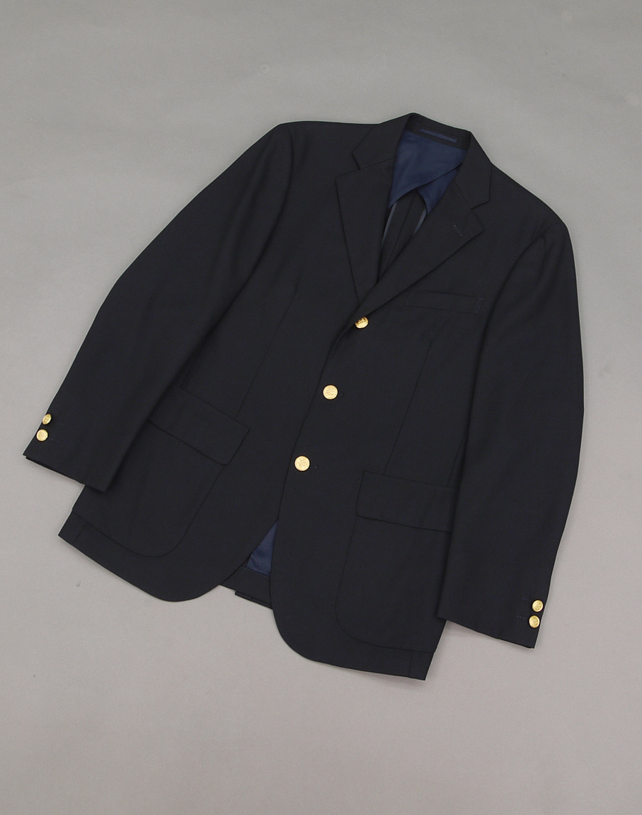 J.PRESS Wool Blend Gold Button Dark Navy Jacket