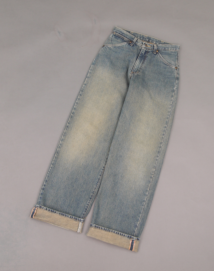 Wrangler 90&#039;s JPN BLUEBELL Wide Fit Red Selvedge Jeans