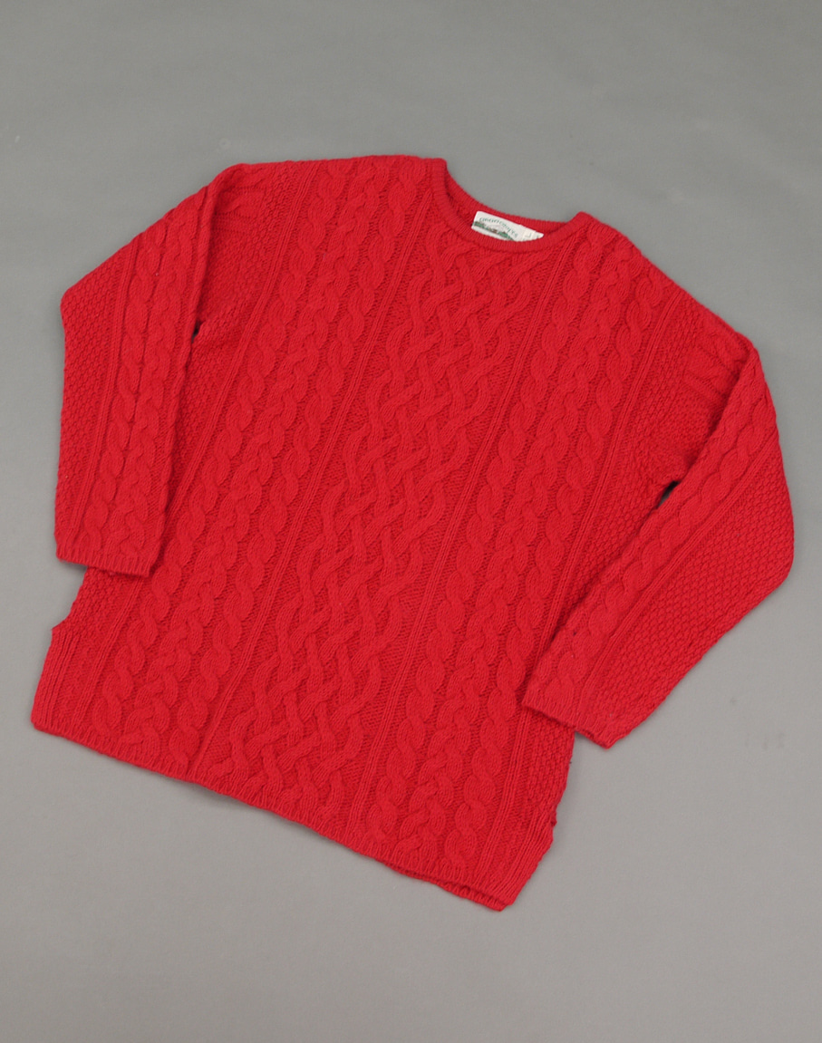 AranCrafts Cashmere Blend ARAN Knit Fisherman Sweater