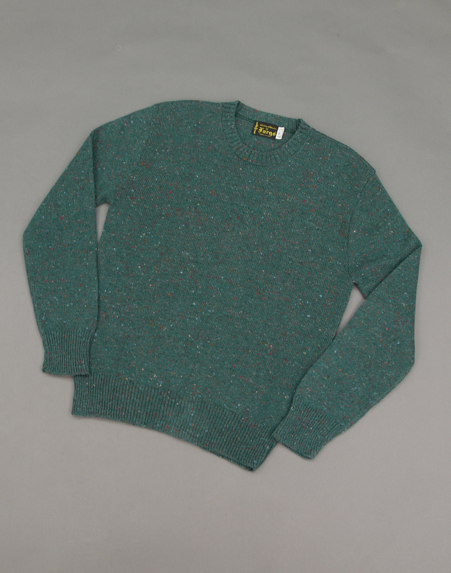 FARGO 80&#039;s Wool Blend Crew Neck Knit Sweater